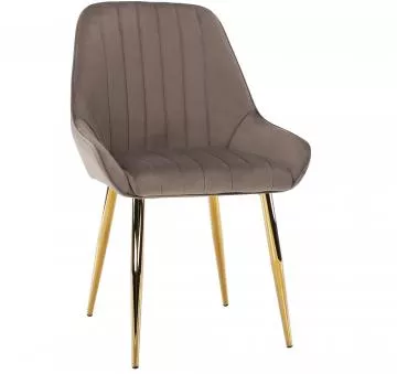 Jedlensk stolika Perlia edohned Taupe/chrm zlat