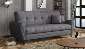 Pohovka Kira, sivá, v interiéri