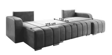 Porima U, siv�, rozmery rozlo�enia