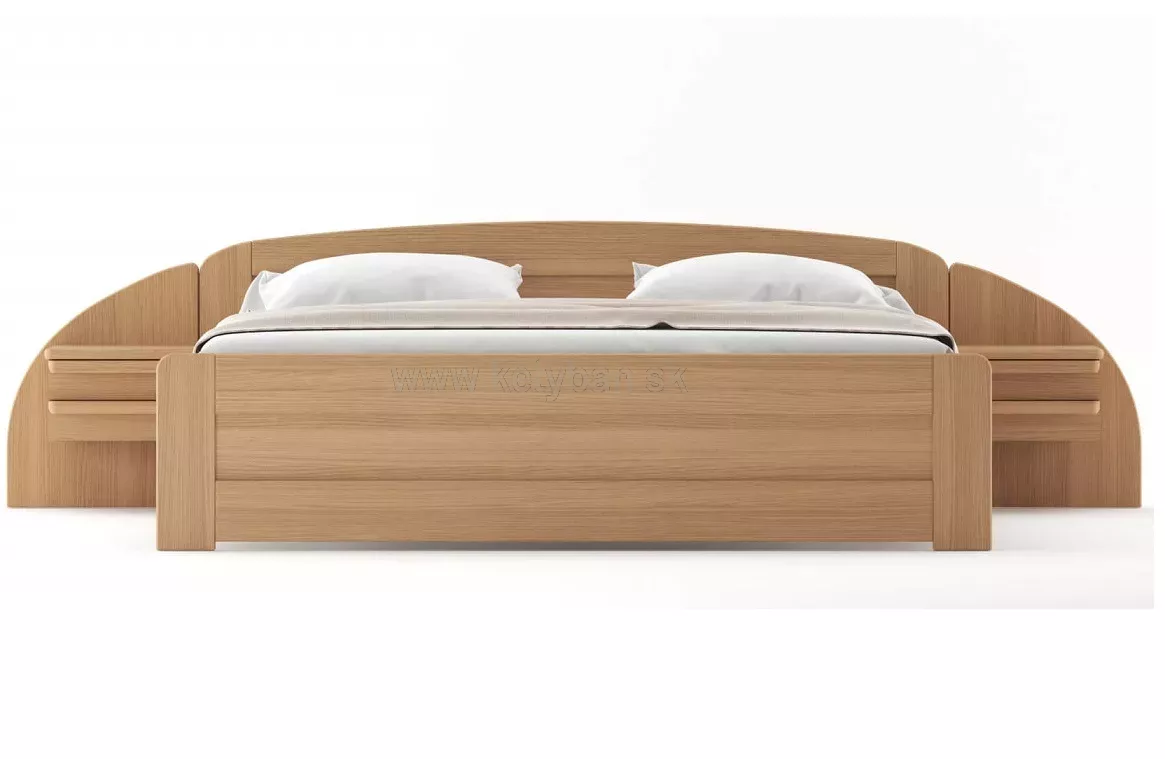 Drevená posteľ z masívu Pavla s rovným čelom
