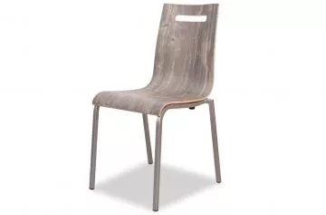 Kvalitná stohovateľná kovová stolička Lira