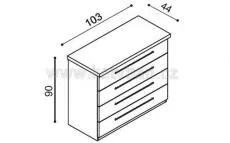 Komoda RCHEL R2 Z4 - schma