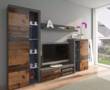 Komoda Rizo 3D matera/old style v interiéri