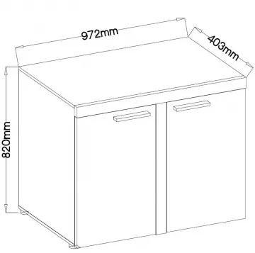 Komoda Rizo 2D rozmery