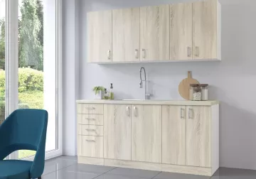 Horná kuchynská skrinka Sally 60-g-72-2f dub sonoma, v interiéri