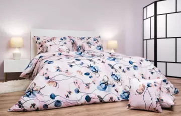 Bavlnené obliečky Bloom elegance púdrová