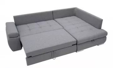 Sedacia súprava Skaidra pravá šedá, rozložené lôžko