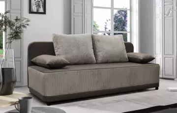 Pohovka Senty, �edob�ov� taupe, v interi�ri