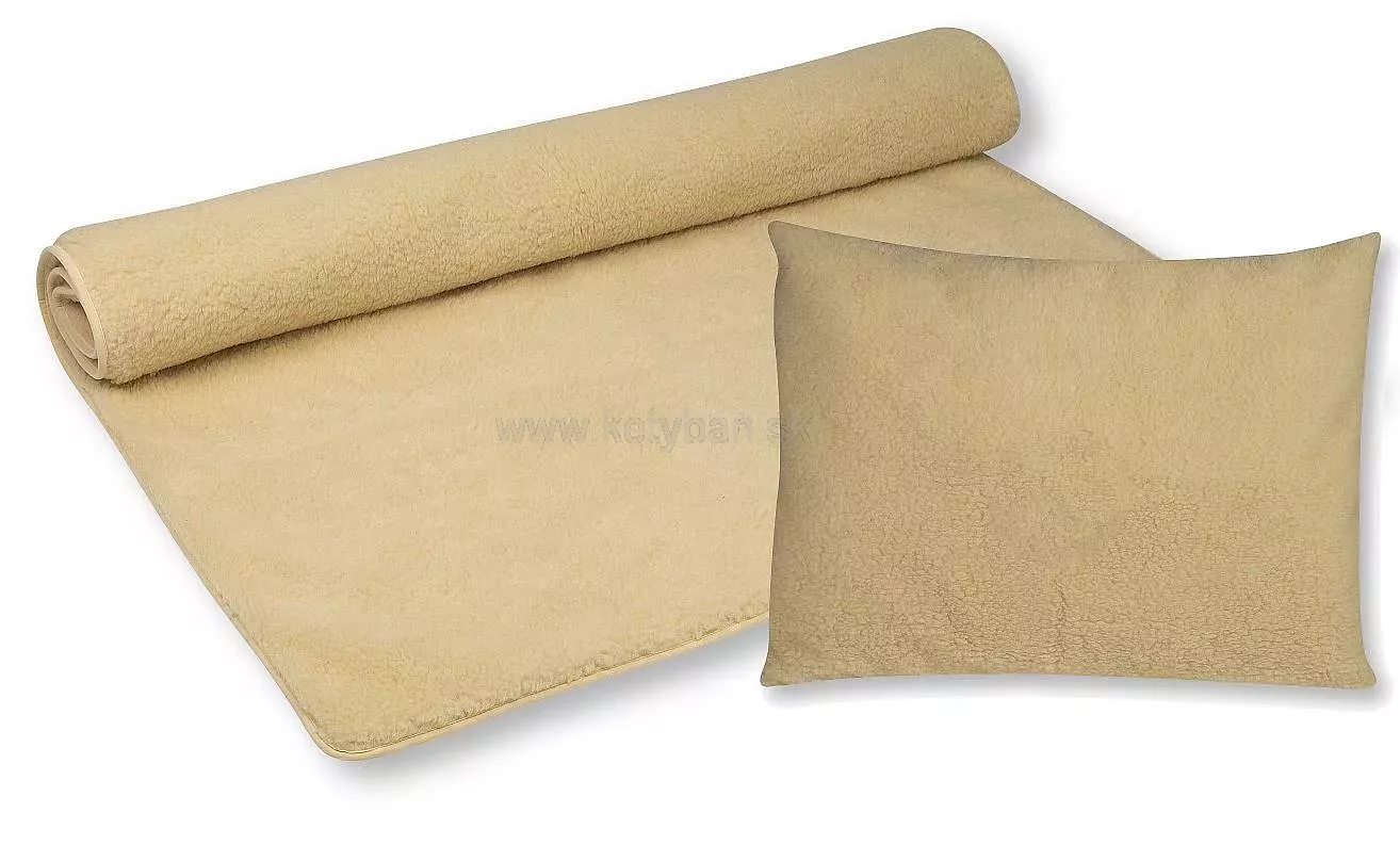 Merino set - prikrývka a vankúš z ovčej vlny