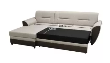 Rohov� sedacia s�prava SEVARD, �av� roh, rozlo�en� l��ko