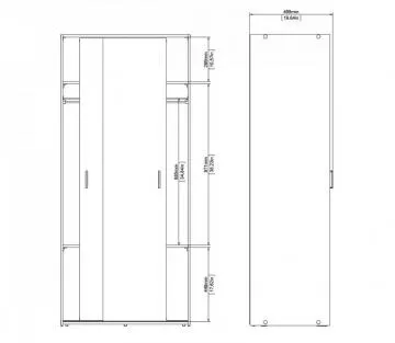 Skriňa Sid 388, rozmery