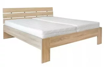 Posteľ Siren v dekore duba bardolino rošty Primaflex a matracmi Multi