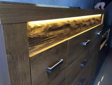 Priestranná vitrína INFINITY - jaseň tmavý