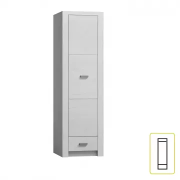 Praktická šatníková skriňa INFINITY - jaseň biely