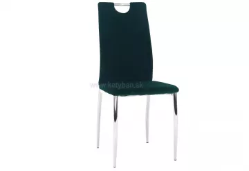 Jedálenská stolička Oliva new smaragdová velvet látka