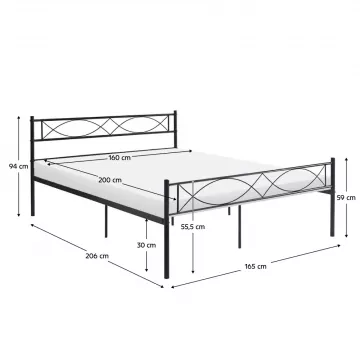 Kovová posteľ Stelvia