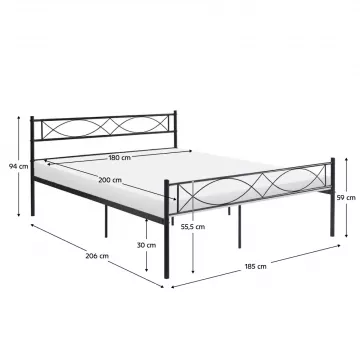 Kovová posteľ Stelvia