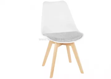 Jedálenská stolička Damara biela/svetlo šedá