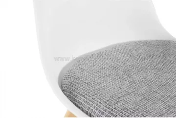 Jedálenská stolička Damara biela/svetlo šedá