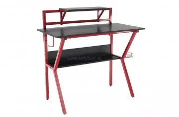 PC / herné stôl Taber, červená / čierna