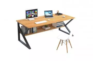 Písací stôl Tarcal 140, buk / čierna