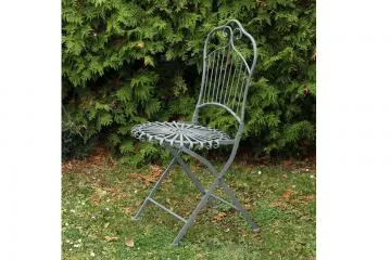 Záhradná kovová stolička YH13001GREY