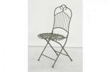 Záhradná kovová stolička YH13001GREY