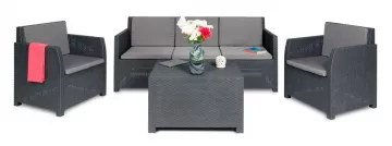 DIANA 5 SEATER záhradný plastový set - grafit