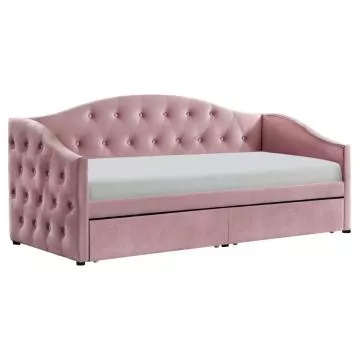 Posteľ s úložným priestorom, 90x200, ružová Velvet látka, ZASKA