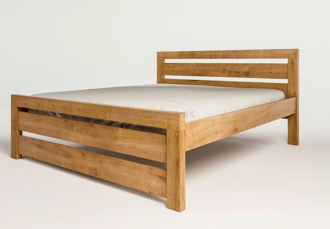 Drevená posteľ Rhino I, 200x180 cm, oak