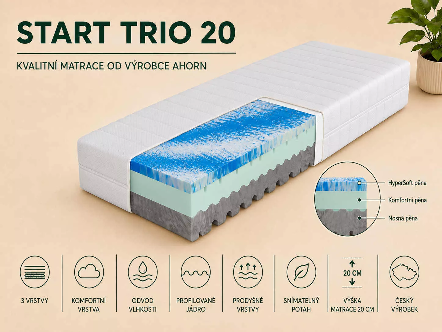 Matrac Start Trio 20 Matrace Start Trio 20