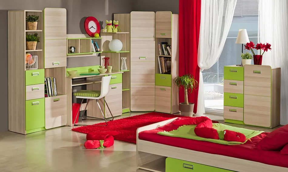 Detsk izba v komplementrnych farbch