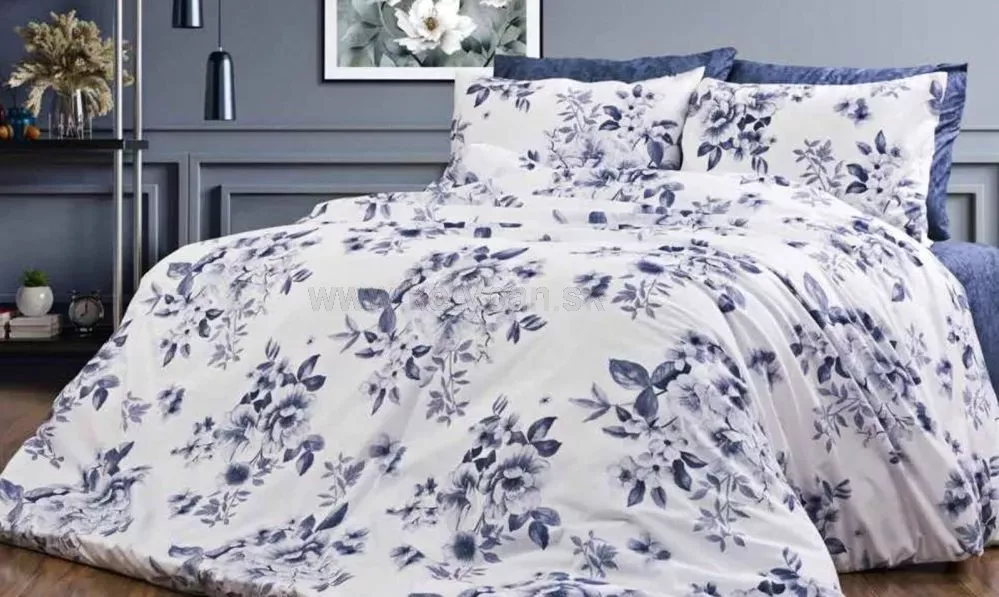 Bavlnené posteľné obliečky s názvom Daniela modrá