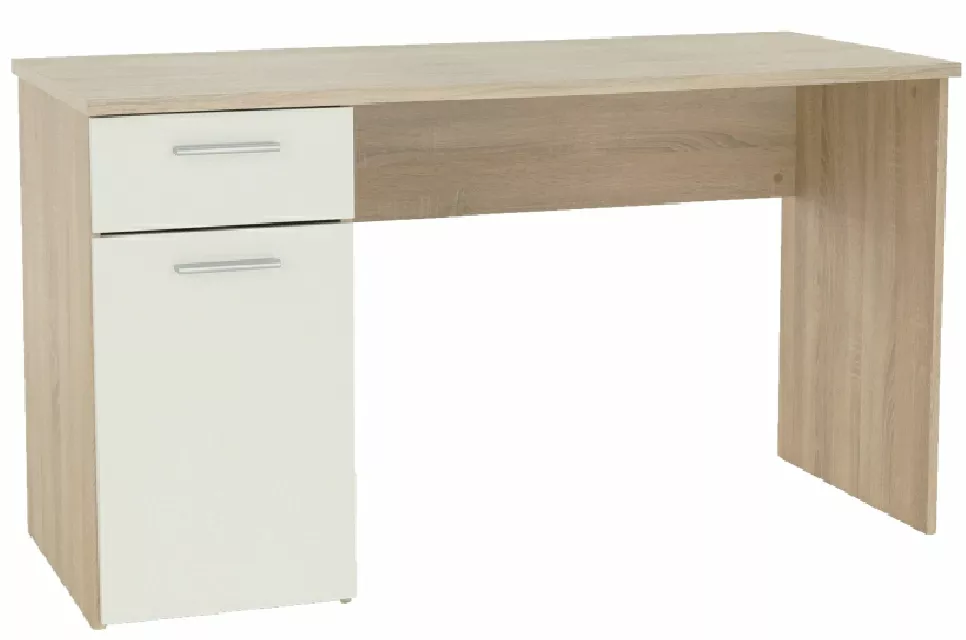 PC stôl Egon, dub sonoma/biela