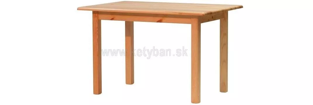 Jedálenský pevný stôl Pino z masívneho borovicového dreva.